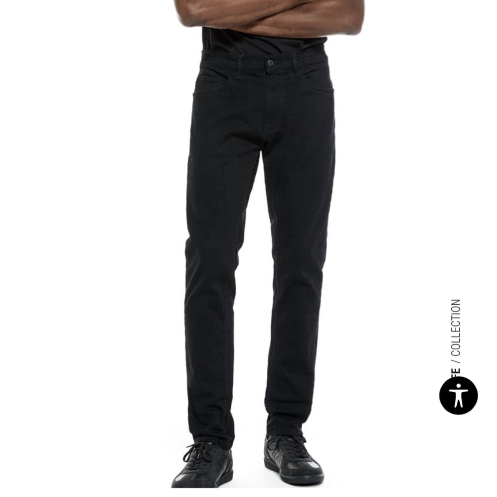 Zara Mens Slim Fit Black Wash Jean
